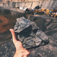 Coal on the palm - Czech Republic